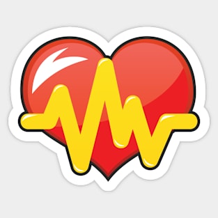 Heart with Pulse Sticker